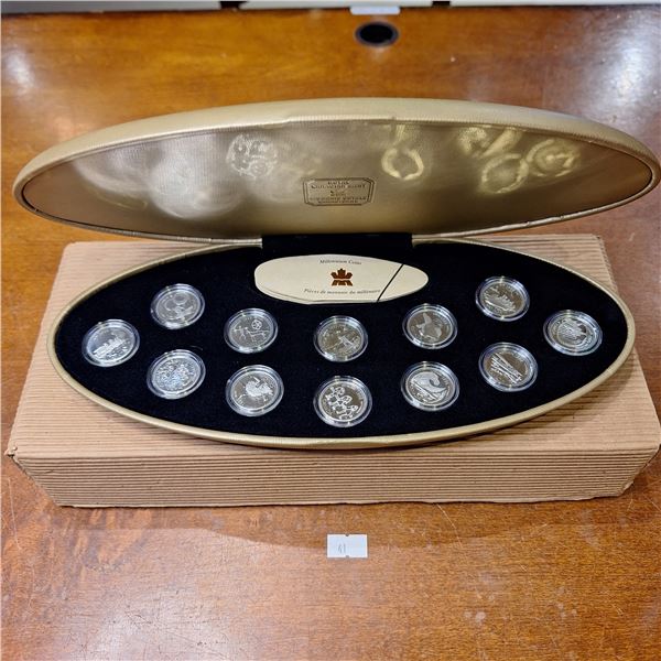 RCM 1999 Millennium 12-Coin Set 70.8g 92.5% Silver