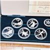 Image 2 : 1988 Calgary Olympic Proof 10 Coin Set 1 Troy Ounce Silver Each