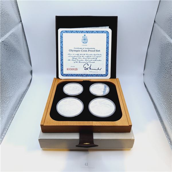 1976 Montreal Olympic Proof 4 Coin Set (92.5% Silver) 4.32 toz