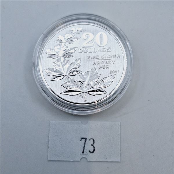 RCM 2011 $20 Fine Silver Coin - Maple Leaf 7.96g 99.99% Silver