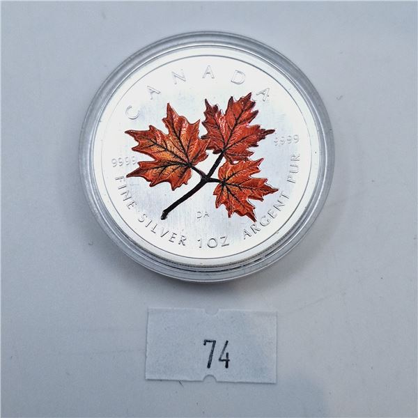 RCM 2001 Coloured Maple Leaf 1 oz 99.99% Silver