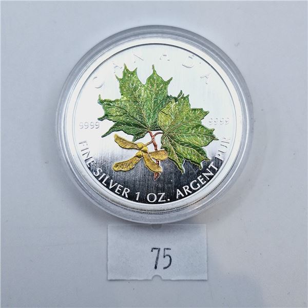 RCM 2002 Coloured Maple Leaf 1 oz 99.99% Silver