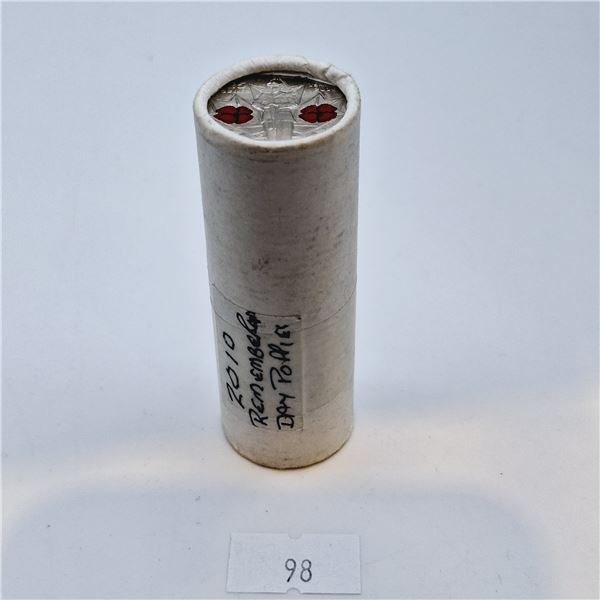 2010 RCM Remembrance Day Poppies Quarter Mint Roll