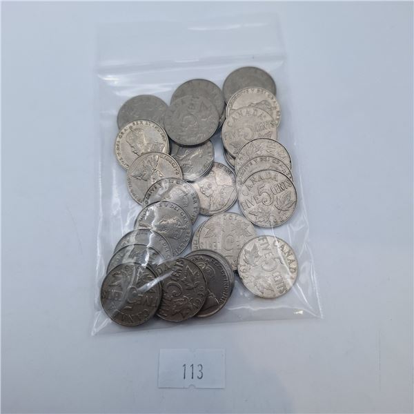 Canadian George V Nickels 127g