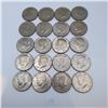 Image 1 : Twenty American Half Dollar Coins