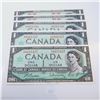 Image 1 : Five 1967 One Dollar Canadian Banknotes