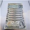 Image 1 : Ten One Dollar Canadian Banknotes
