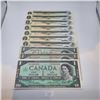 Image 1 : Ten One Dollar Canadian Banknotes