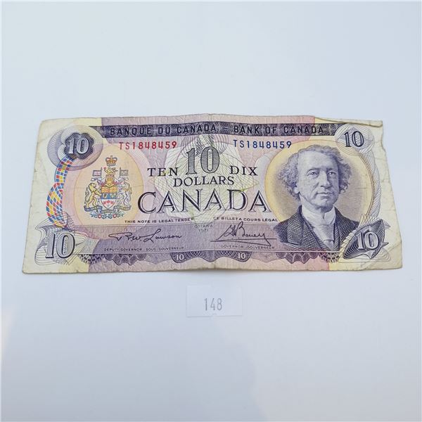 1971 Bank of Canada Ten Dollar Banknote