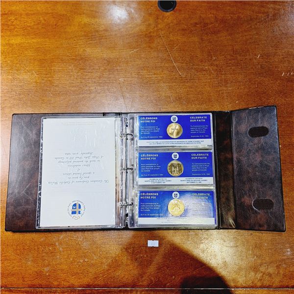 1984 Canada Papal Visit 15 Medallion Set