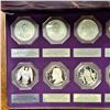 Image 2 : Catholic Commemorative Medal Society 12 Sterling Silver Medallion Set Approx. 300g 92.5% Silver