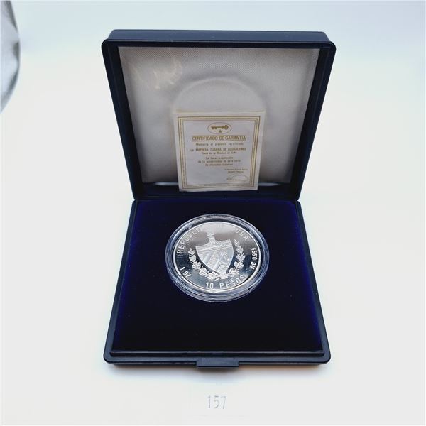 Republic of Cuba 10 Peso Coin 1oz .999 Silver