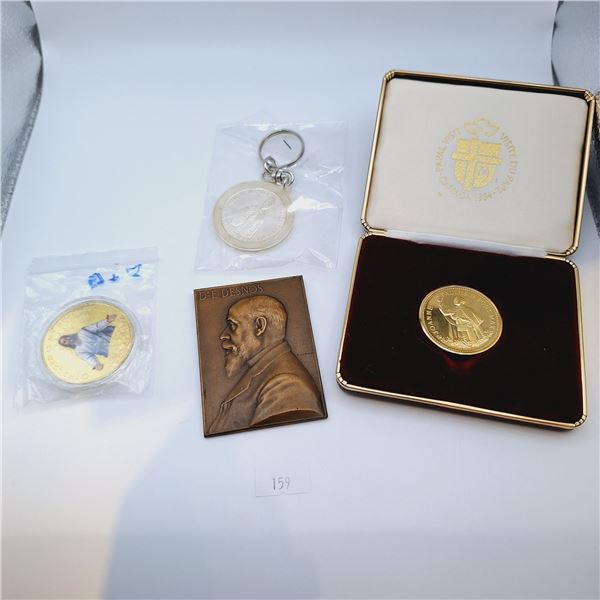 Four Christian/Papal Tokens, Medals
