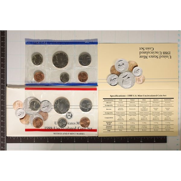 1988 US MINT SET (UNC) P/D (WITH ENVELOPE)