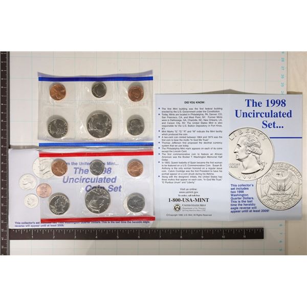 1998 US MINT SET (UNC) P/D (WITH ENVELOPE)