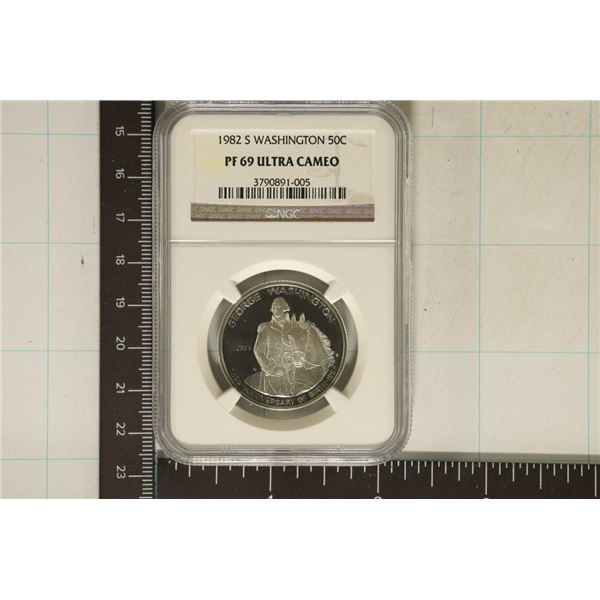 1982-S GEORGE WASHINGTON SILVER HALF PCGS PF69