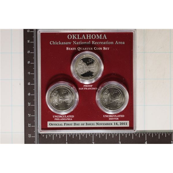 2011-P/D/S CHICKASAW N.P. QUARTER SET IN HARD
