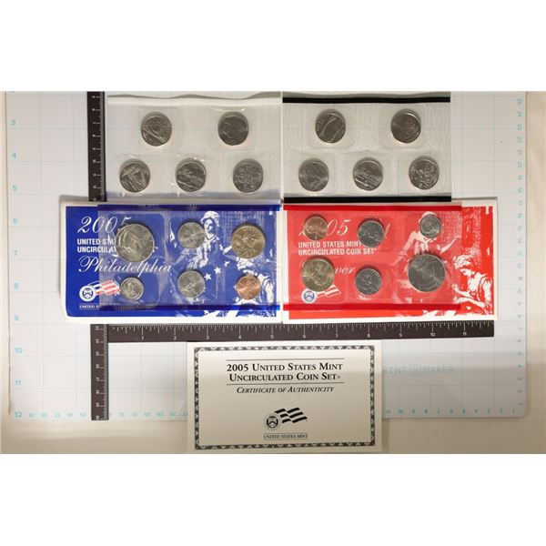 2005 US MINT SET (UNC) P/D (WITH ENVELOPE) AND