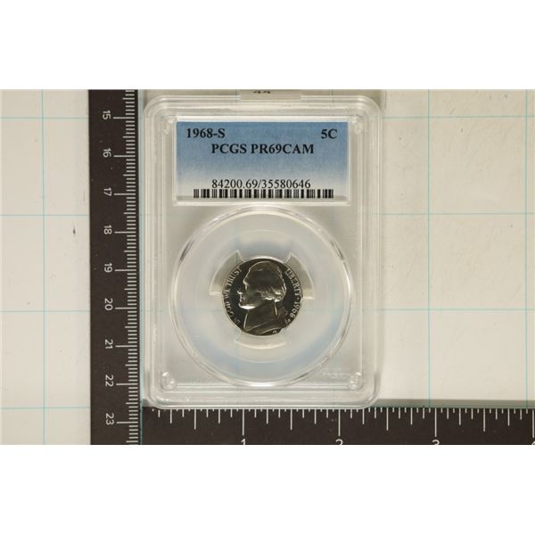 1968-S JEFFERSON NICKEL PCGS PR69 DCAM