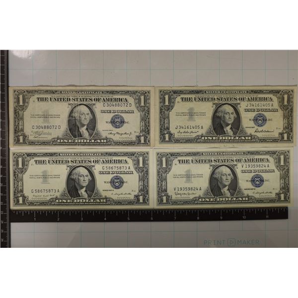 1935-A, 57, 57-A & 1957-B US $1 SILVER CERTS