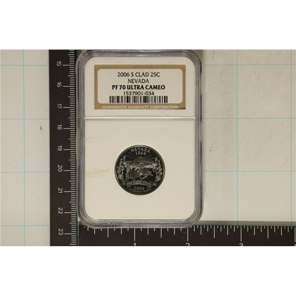 2006-S NEVADA QUARTER NGC PF70 ULTRA CAMEO