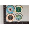 Image 2 : 4-$1 PLASTIC CASINO GAMING TOKENS, 1 WITH METAL