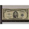 Image 1 : 1953-A US $5 SILVER CERTIFICATE BLUE SEAL