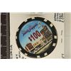 Image 2 : $100 SILVER SLIPPER 1988 CLAY CASINO CHIP