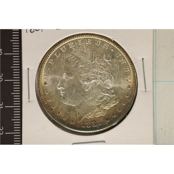 1881-S MORGAN SILVER DOLLAR UNC TONED MINT