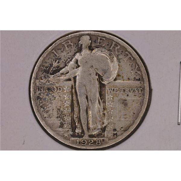 1928 SILVER STANDING LIBERTY QUARTER