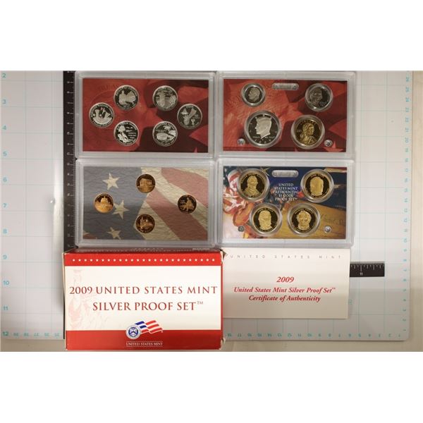 2009 US SILVER PROOF SET (WITH BOX) 18 PIECES