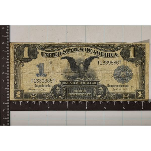1899 US $1 BLACK EAGLE SILVER CERTIFICATE LARGE