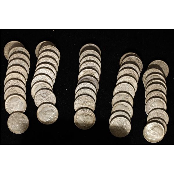 MIXED DATE ROLL OF SILVER ROOSEVELT DIMES