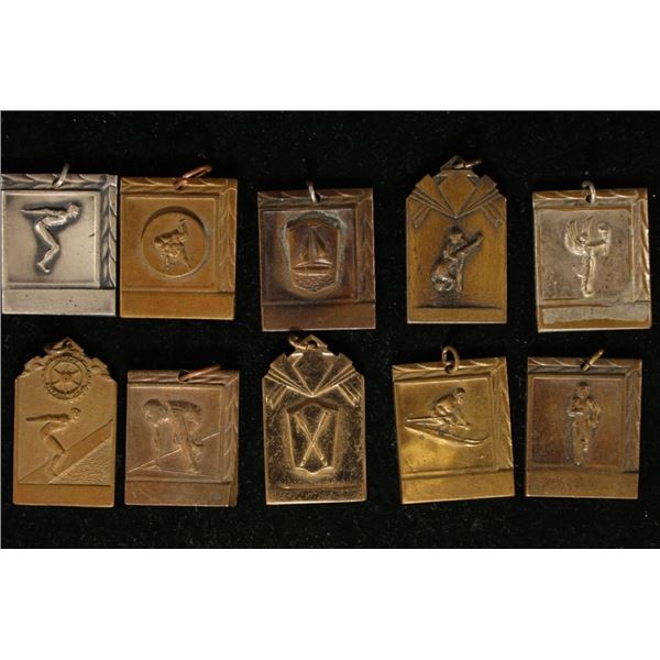 10-OLYMPIC THEMED METAL PENDANTS EACH IS