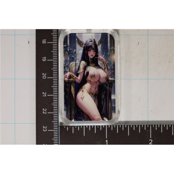 1 OZ. COLORIZED FANTASY WOMAN .999 SILVER BAR