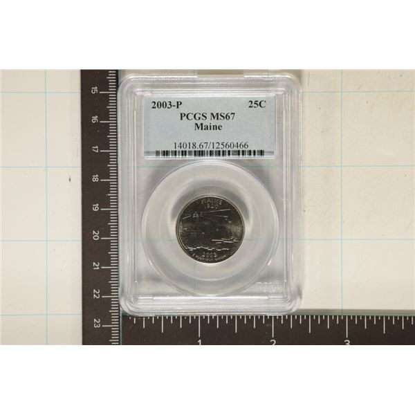 2003-P MAINE QUARTER PCGS MS67