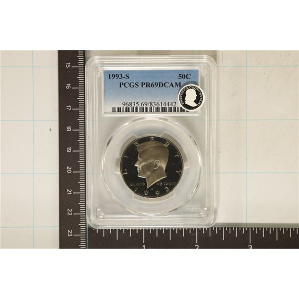 1993-S KENNEDY HALF DOLLAR PCGS PR69 DCAM