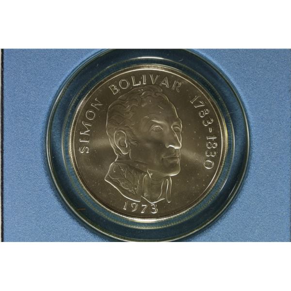 4.59 OZ. STERLING SILVER 1973 PANAMA 20 BALBOAS