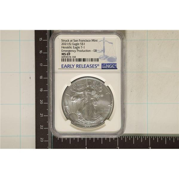 2021 (S) AMERICAN SILVER EAGLE T-1 EMERGENCY