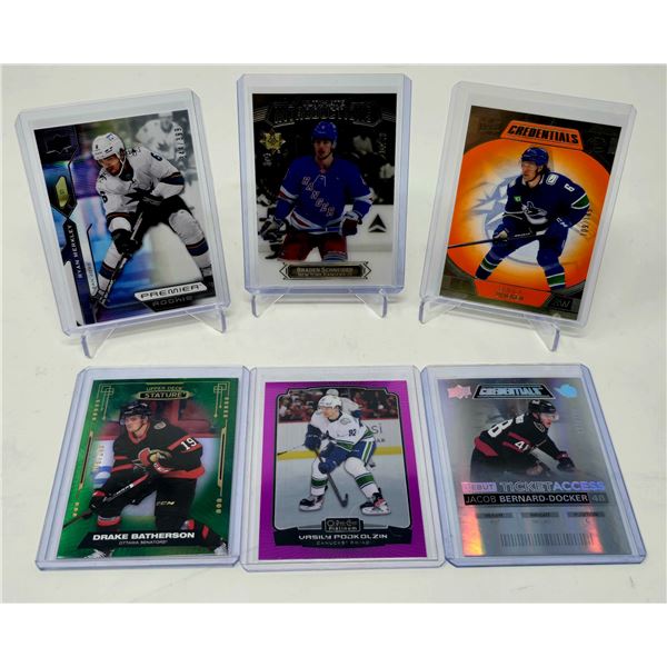 Modern NHL Rookie & Insert Cards (6 pcs)
