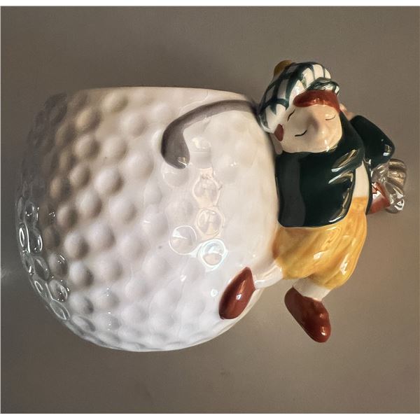 Golfer and golf ball coffee mug