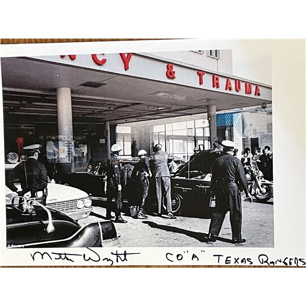 JFK Assassination Texas Ranger Milton Wright signed photo