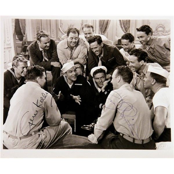Gene Kelly and Frank Sinatra signed movie still photo
