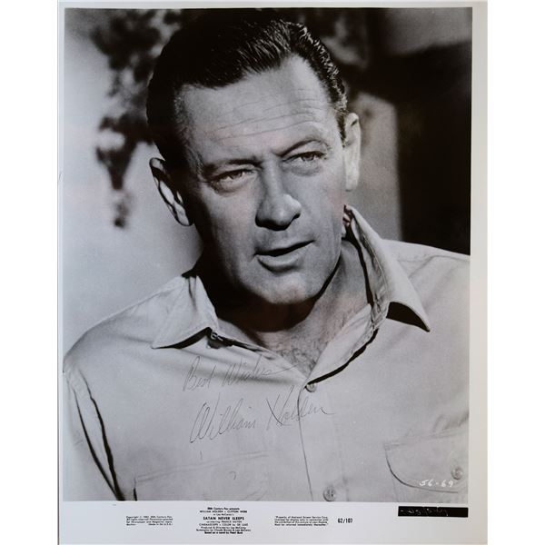 William Holden signed portrait photo