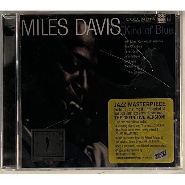 Miles Davis Kind of Blue CD. 5x6 inches
