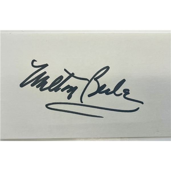 Milton Berle autograph note