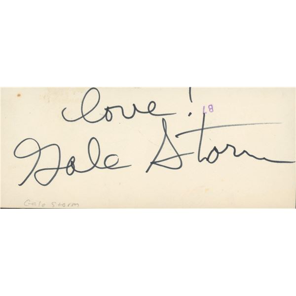 Gale Storm signature cut