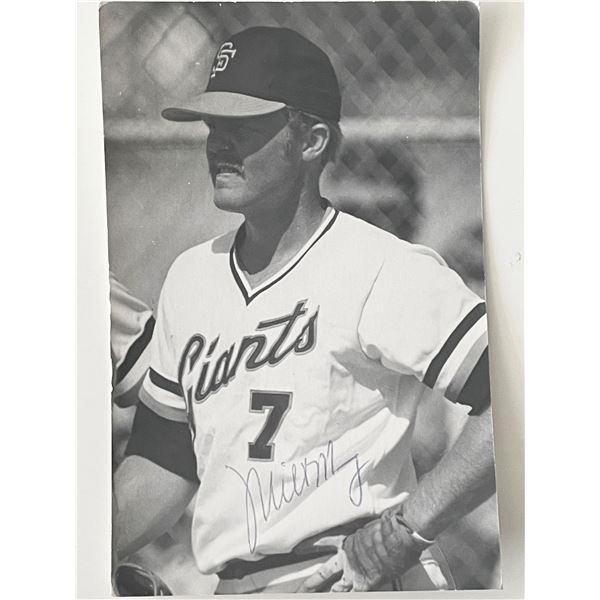 SF Giants Milt May signed photo
