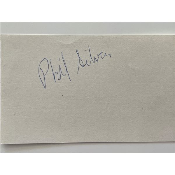 Phil Silvers original signature cut