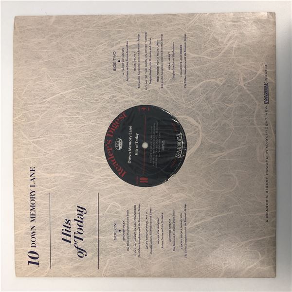 Down Memory Lane Hits of Today Album